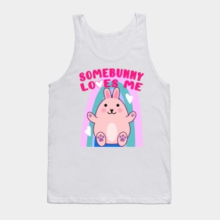 Easter Bunny Rabbit Rainbow Hearts Kawaii Anime LGBTQ Tank Top